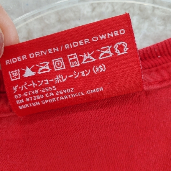 Burton Red T-Shirt Mens M Graphic Print Cotton Sleeveless Crewneck - Picture 7 of 8